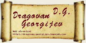 Dragovan Georgijev vizit kartica
